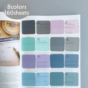 Planet Gates as photo 160 Sheets 8Colors Transparent Sticky Notes Scrapes Stickers Note Pads Paper Clear Notepad School Stationery Office Supplies