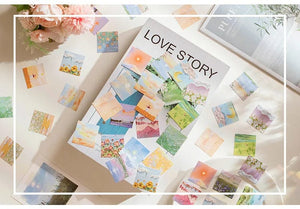 Planet Gates as photo 46 Pcs Kawaii Paper Stationery Sticker Set Spring Filed Floral Scenery Cute Scrapbooking Decorative Diy Label Gift Packing Decor