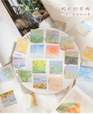 Planet Gates as photo 46 Pcs Kawaii Paper Stationery Sticker Set Spring Filed Floral Scenery Cute Scrapbooking Decorative Diy Label Gift Packing Decor