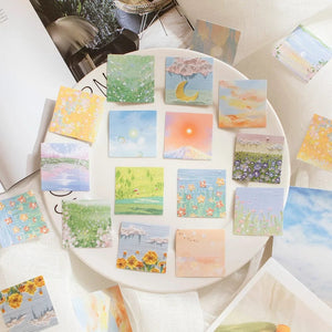 Planet Gates as photo 46 Pcs Kawaii Paper Stationery Sticker Set Spring Filed Floral Scenery Cute Scrapbooking Decorative Diy Label Gift Packing Decor