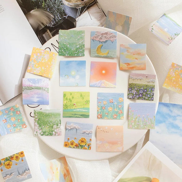 Planet Gates as photo 46 Pcs Kawaii Paper Stationery Sticker Set Spring Filed Floral Scenery Cute Scrapbooking Decorative Diy Label Gift Packing Decor