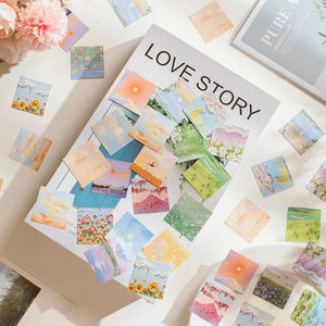 Planet Gates as photo 46 Pcs Kawaii Paper Stationery Sticker Set Spring Filed Floral Scenery Cute Scrapbooking Decorative Diy Label Gift Packing Decor