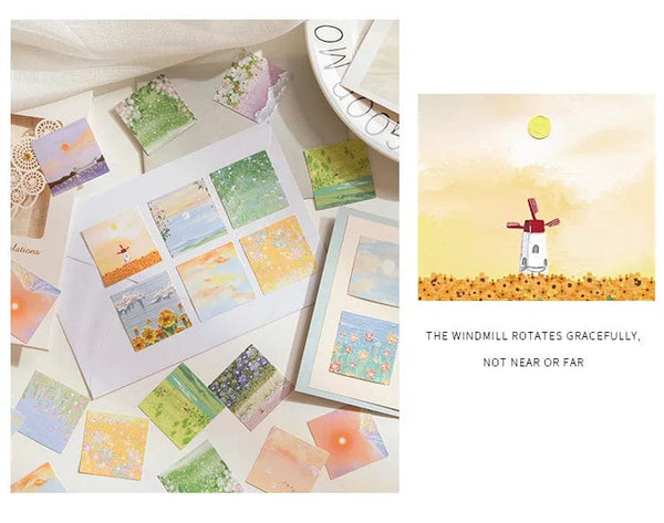 Planet Gates as photo 46 Pcs Kawaii Paper Stationery Sticker Set Spring Filed Floral Scenery Cute Scrapbooking Decorative Diy Label Gift Packing Decor