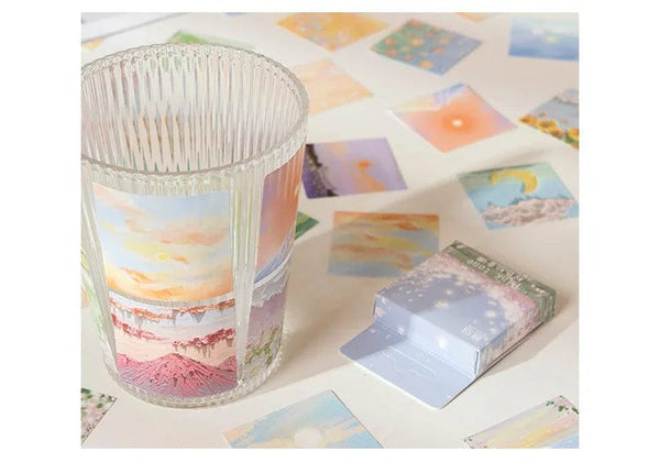 Planet Gates as photo 46 Pcs Kawaii Paper Stationery Sticker Set Spring Filed Floral Scenery Cute Scrapbooking Decorative Diy Label Gift Packing Decor