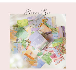 Planet Gates as photo 46 Pcs Kawaii Paper Stationery Sticker Set Spring Filed Floral Scenery Cute Scrapbooking Decorative Diy Label Gift Packing Decor