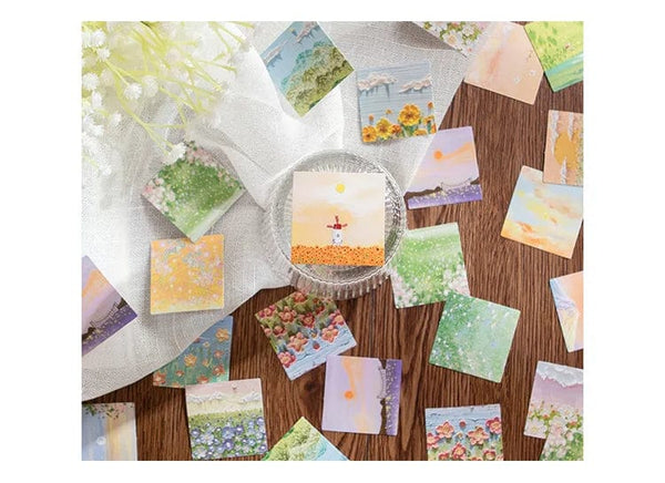 Planet Gates as photo 46 Pcs Kawaii Paper Stationery Sticker Set Spring Filed Floral Scenery Cute Scrapbooking Decorative Diy Label Gift Packing Decor