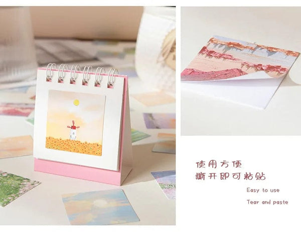 Planet Gates as photo 46 Pcs Kawaii Paper Stationery Sticker Set Spring Filed Floral Scenery Cute Scrapbooking Decorative Diy Label Gift Packing Decor