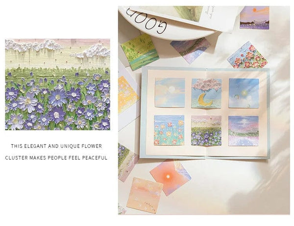 Planet Gates as photo 46 Pcs Kawaii Paper Stationery Sticker Set Spring Filed Floral Scenery Cute Scrapbooking Decorative Diy Label Gift Packing Decor