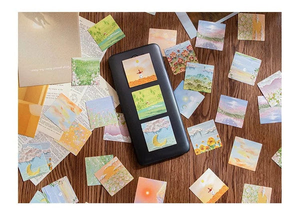 Planet Gates as photo 46 Pcs Kawaii Paper Stationery Sticker Set Spring Filed Floral Scenery Cute Scrapbooking Decorative Diy Label Gift Packing Decor