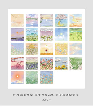 Planet Gates as photo 46 Pcs Kawaii Paper Stationery Sticker Set Spring Filed Floral Scenery Cute Scrapbooking Decorative Diy Label Gift Packing Decor