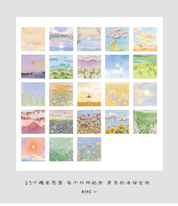 Planet Gates as photo 46 Pcs Kawaii Paper Stationery Sticker Set Spring Filed Floral Scenery Cute Scrapbooking Decorative Diy Label Gift Packing Decor