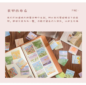 Planet Gates as photo 46 Pcs Kawaii Paper Stationery Sticker Set Spring Filed Floral Scenery Cute Scrapbooking Decorative Diy Label Gift Packing Decor