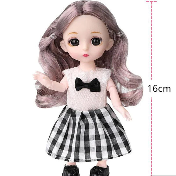 Planet Gates as pic 34 / 16-17cm Mini 16cm BJd Doll 13 Movable Joint Girl Doll 3D Big Eyes 1/12 Fashion Princess Doll DIY Dress Up Toy Doll With Clothes Gift