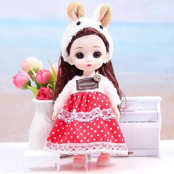 Planet Gates as pic 34 / 16-17cm Mini 16cm BJd Doll 13 Movable Joint Girl Doll 3D Big Eyes 1/12 Fashion Princess Doll DIY Dress Up Toy Doll With Clothes Gift