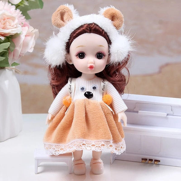 Planet Gates as pic 34 / 16-17cm Mini 16cm BJd Doll 13 Movable Joint Girl Doll 3D Big Eyes 1/12 Fashion Princess Doll DIY Dress Up Toy Doll With Clothes Gift