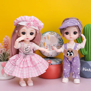 Planet Gates as pic 34 / 16-17cm Mini 16cm BJd Doll 13 Movable Joint Girl Doll 3D Big Eyes 1/12 Fashion Princess Doll DIY Dress Up Toy Doll With Clothes Gift