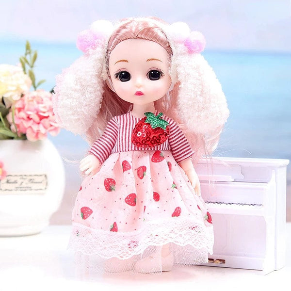 Planet Gates as pic 34 / 16-17cm Mini 16cm BJd Doll 13 Movable Joint Girl Doll 3D Big Eyes 1/12 Fashion Princess Doll DIY Dress Up Toy Doll With Clothes Gift