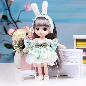 Planet Gates as pic 34 / 16-17cm Mini 16cm BJd Doll 13 Movable Joint Girl Doll 3D Big Eyes 1/12 Fashion Princess Doll DIY Dress Up Toy Doll With Clothes Gift