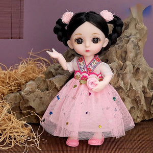 Planet Gates as pic 34 / 16-17cm Mini 16cm BJd Doll 13 Movable Joint Girl Doll 3D Big Eyes 1/12 Fashion Princess Doll DIY Dress Up Toy Doll With Clothes Gift