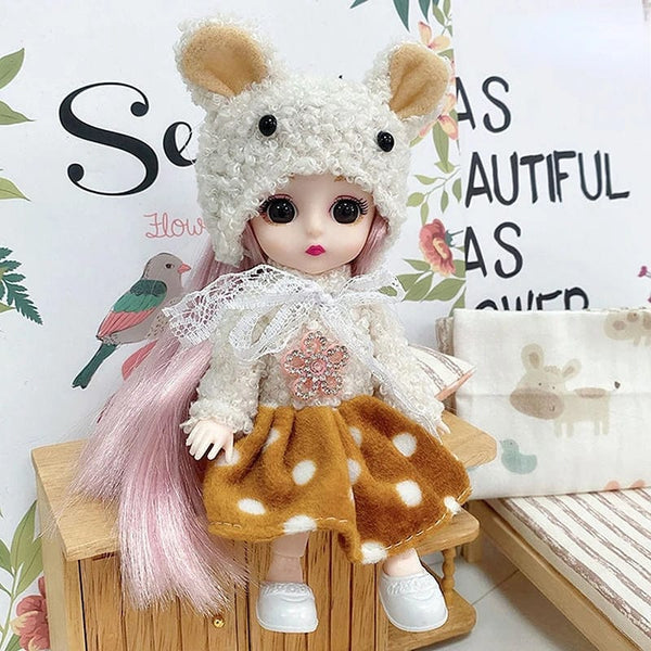 Planet Gates as pic 34 / 16-17cm Mini 16cm BJd Doll 13 Movable Joint Girl Doll 3D Big Eyes 1/12 Fashion Princess Doll DIY Dress Up Toy Doll With Clothes Gift