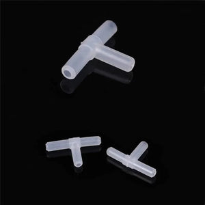 Planet Gates As picture / 3 Way 10PCS 4mm Plastic Tee's "T" 3-Way Fish Tank Acuarios Aquarium Air Pump Line Tubing Joints Connectors Air Pump Accessories
