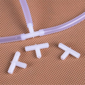 Planet Gates As picture / 3 Way 10PCS 4mm Plastic Tee's "T" 3-Way Fish Tank Acuarios Aquarium Air Pump Line Tubing Joints Connectors Air Pump Accessories