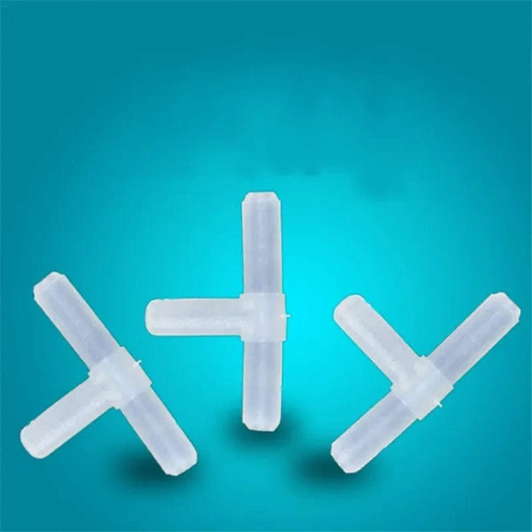 Planet Gates As picture / 3 Way 10PCS 4mm Plastic Tee's "T" 3-Way Fish Tank Acuarios Aquarium Air Pump Line Tubing Joints Connectors Air Pump Accessories