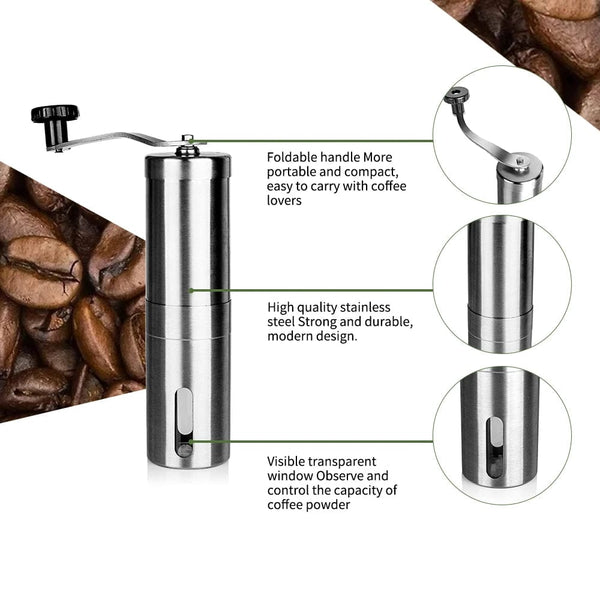 Planet Gates As Picture Manual Coffee Grinder with Conical Core Stainless Steel Portable Grinder Hand made Portable Coffee Mill Coffee Accessories