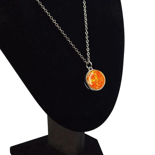 Planet Gates As show 4 Solar System Universe Space Moon Sun Earth Planet Necklaces Two-sided Glass Ball Pendant Nebula Necklace Women Men Jewelry Gift
