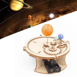 Planet Gates As Show DIY Solar System Model Kit Wooden Puzzle Mechanical Set Assembling Sun Earth Moon Planet Educational Science Toys for Kids