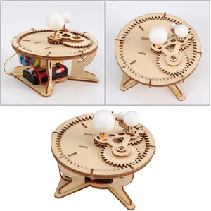 Planet Gates As Show DIY Solar System Model Kit Wooden Puzzle Mechanical Set Assembling Sun Earth Moon Planet Educational Science Toys for Kids