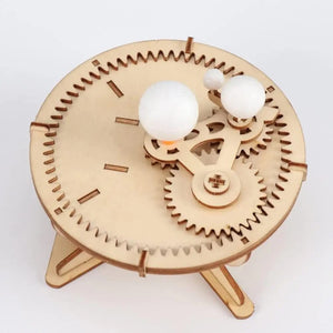 Planet Gates As Show DIY Solar System Model Kit Wooden Puzzle Mechanical Set Assembling Sun Earth Moon Planet Educational Science Toys for Kids