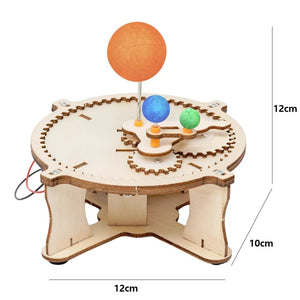 Planet Gates As Show DIY Solar System Model Kit Wooden Puzzle Mechanical Set Assembling Sun Earth Moon Planet Educational Science Toys for Kids