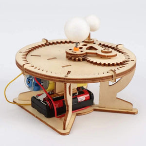 Planet Gates As Show DIY Solar System Model Kit Wooden Puzzle Mechanical Set Assembling Sun Earth Moon Planet Educational Science Toys for Kids