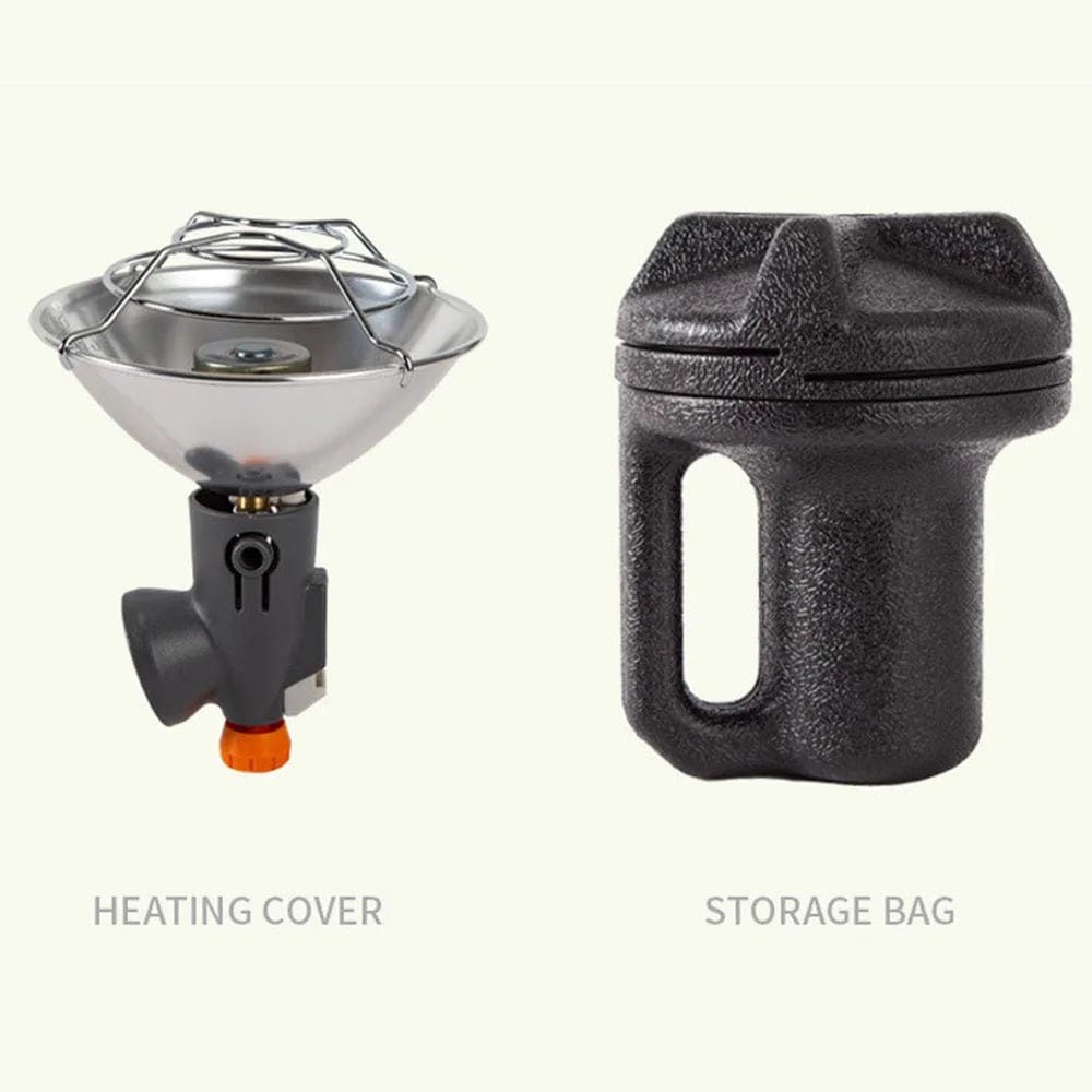 Planet Gates as show Portable Mini Heater Outdoor Keep Warm Tool Camping Windproof Stainless Steel Gas Butane Heater With Storage Box