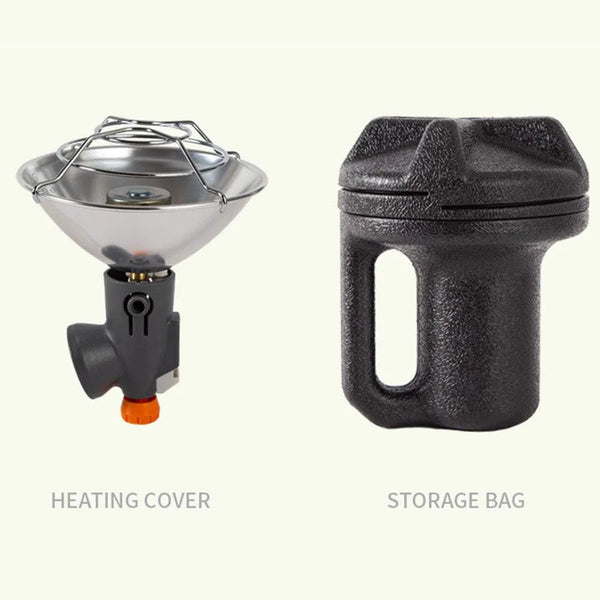 Planet Gates as show Portable Mini Heater Outdoor Keep Warm Tool Camping Windproof Stainless Steel Gas Butane Heater With Storage Box