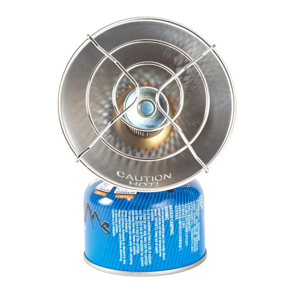 Planet Gates as show Portable Mini Heater Outdoor Keep Warm Tool Camping Windproof Stainless Steel Gas Butane Heater With Storage Box