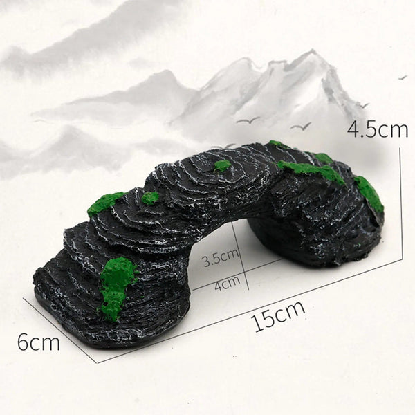 Planet Gates As shown 3 Fish Tank Artificial Bridge Resin Landscape Decoration Bridge Aquarium Equipment Accessories Ornament Cave Aquatic Pet Fish