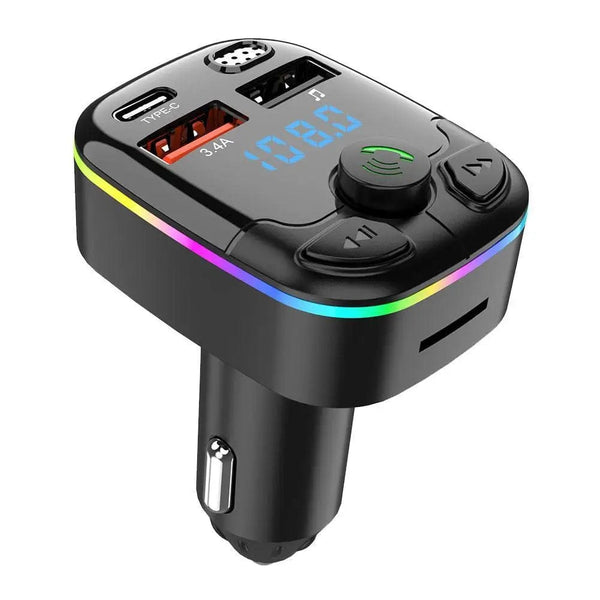 Planet Gates as shown / CN Car Bluetooth 12V-24V Car BT Player CVC Noise Reduce 5.0 FM Transmitter  3.1A Fast Charging Colorful Auto Electronic Accessories