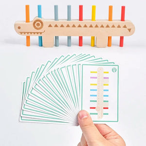 Planet Gates As shown Montessori Wooden Toy Color Matching Games Puzzle Learning Set Fine Movement Training Math Educational Toys For Chilren Kids