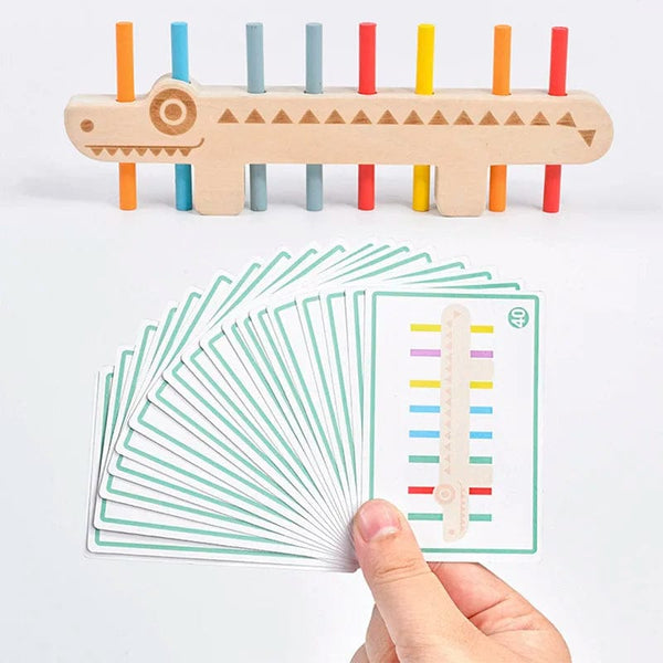 Planet Gates As shown Montessori Wooden Toy Color Matching Games Puzzle Learning Set Fine Movement Training Math Educational Toys For Chilren Kids