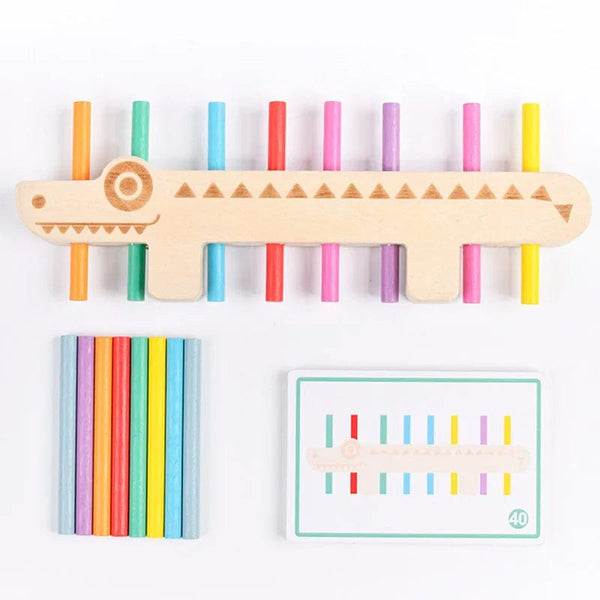Planet Gates As shown Montessori Wooden Toy Color Matching Games Puzzle Learning Set Fine Movement Training Math Educational Toys For Chilren Kids