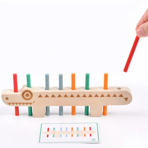 Planet Gates As shown Montessori Wooden Toy Color Matching Games Puzzle Learning Set Fine Movement Training Math Educational Toys For Chilren Kids