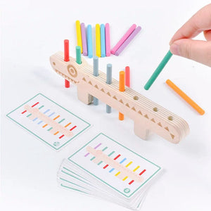 Planet Gates As shown Montessori Wooden Toy Color Matching Games Puzzle Learning Set Fine Movement Training Math Educational Toys For Chilren Kids