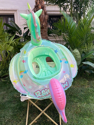 Planet Gates AS11 Swim Ring Inflatable Pool Float Baby Rainbow Sequined Unicorn for Kids Swimming Circle Children Swim Ring Pool Toys Floating