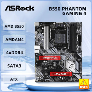 Planet Gates ASRock B550 PHANTOM GAMING 4 Motherboard AMD B550 Socket AM4 support Ryzen 5 5500 5700G 4600GE 3400G  cpu DDR4 128GB M.2 ATX