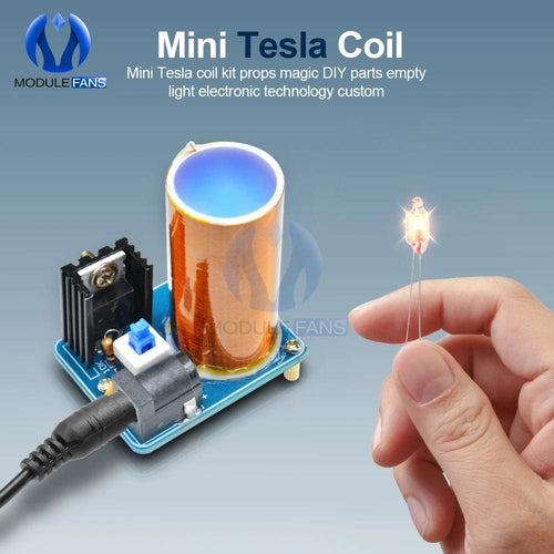 Planet Gates Assembled / Russian Federation BD243 Mini Tesla Coil Kit Magic Props DIY Parts Empty Lights Technology Diy Electronics BD243C DIY Mini Tesla Coil Module