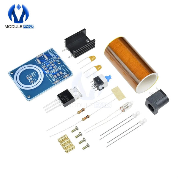 Planet Gates Assembled / Russian Federation BD243 Mini Tesla Coil Kit Magic Props DIY Parts Empty Lights Technology Diy Electronics BD243C DIY Mini Tesla Coil Module