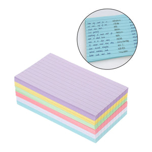 Planet Gates Assorted Color 300 Sheets Index Cards Flash Cards Colored Note Cards Portable Writing Words Cards Office Supplies