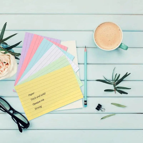 Planet Gates Assorted Color 300 Sheets Index Cards Flash Cards Colored Note Cards Portable Writing Words Cards Office Supplies